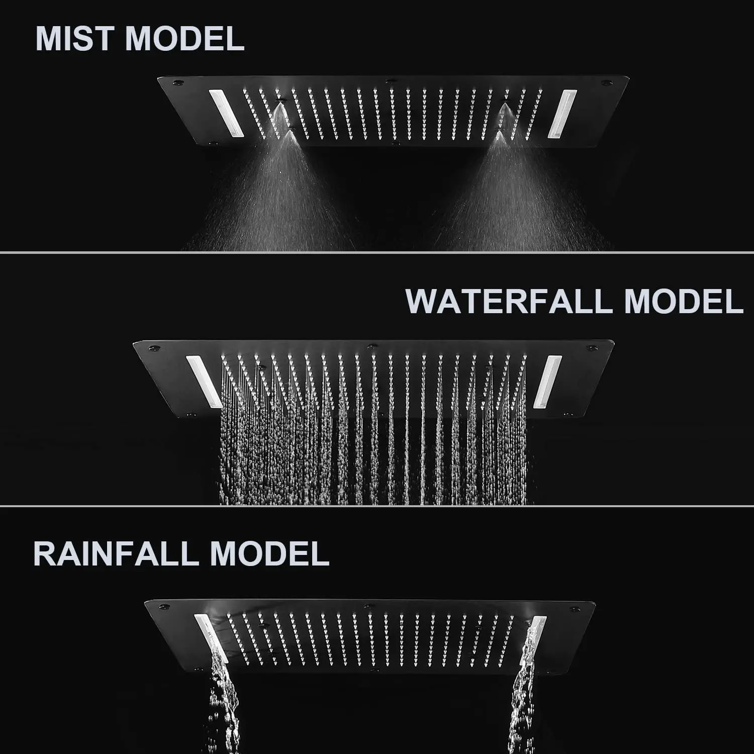 Luxury Mist Multi-functional Shower Head System  Shower Jets Body Sprays Faucet Set Shower Combo Kit Chrome
