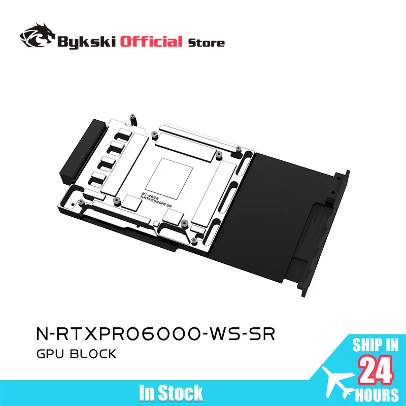 

Водяной блок графического процессора Bykski для карты NVIDIA RTX Pro 6000 Blackwell Workstation Edition, цельнометаллический медный радиатор N-RTXPRO6000-WS-SR