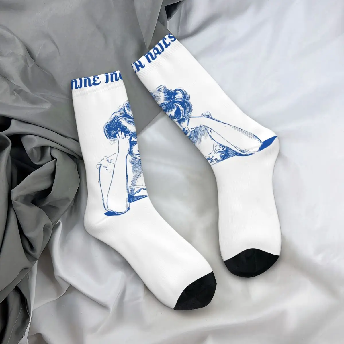 Women Men Socks Nine Inch Nails music Stockings Autumn Fashion Comfortable Socks Design Outdoor Sports Anti Slip Socks