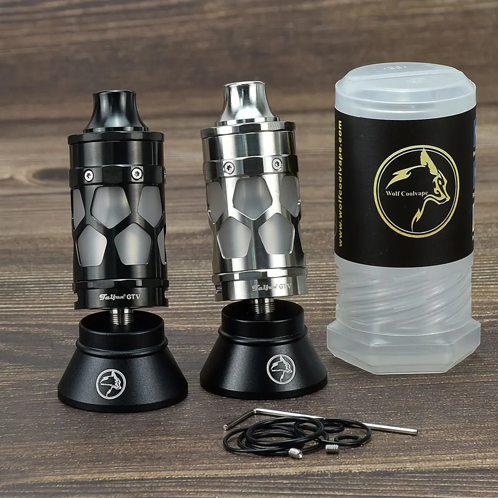 Taifun GT5 RTA 25mm Typhoon GTV Style Atomizer 6ml VAPE 316SS Vaporizer rta tank Atomizer vs Taifun gtr gt4 Vape Tank RTA