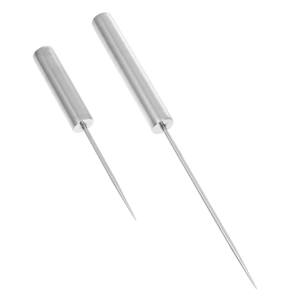 

2 pcs Stainless Steel Ice Cold Chisel Chipper Tool Metal Crusher Silver Portable Bar Tools Refrigerator Ice Remover