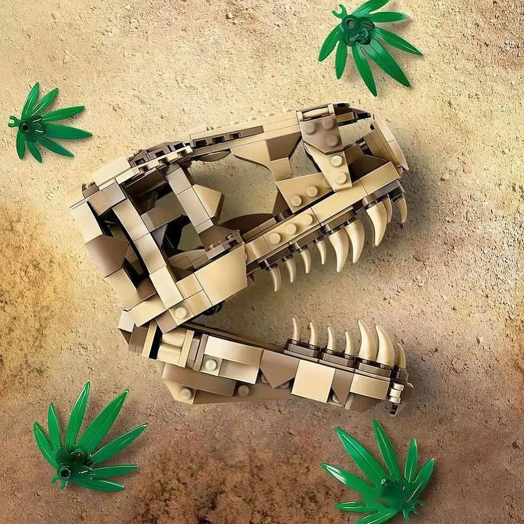 577 Stuks Dinosaurus Fossielen: T. Rex Schedel Moc Contrutie Bouwstenen Bricks Speelgoed Kid Verjaardag Kerstcadeaus Compatibel76964