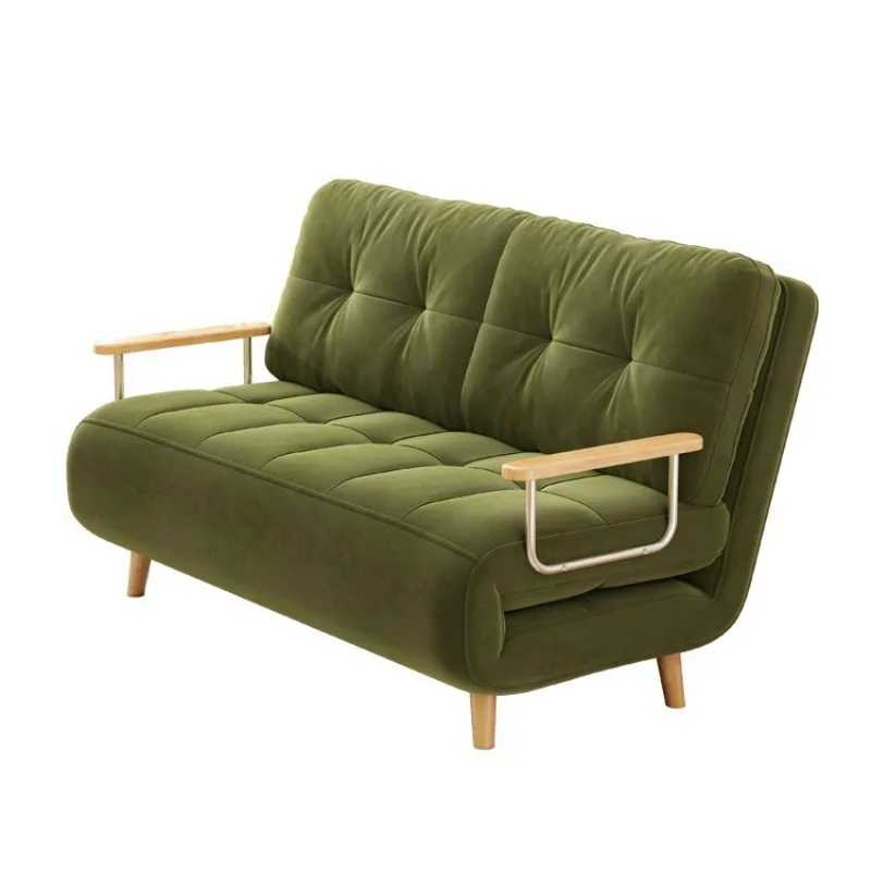 

2025 new sofa bed log single double small apartment living room balcony foldable retractable sofa bed dual-purpose