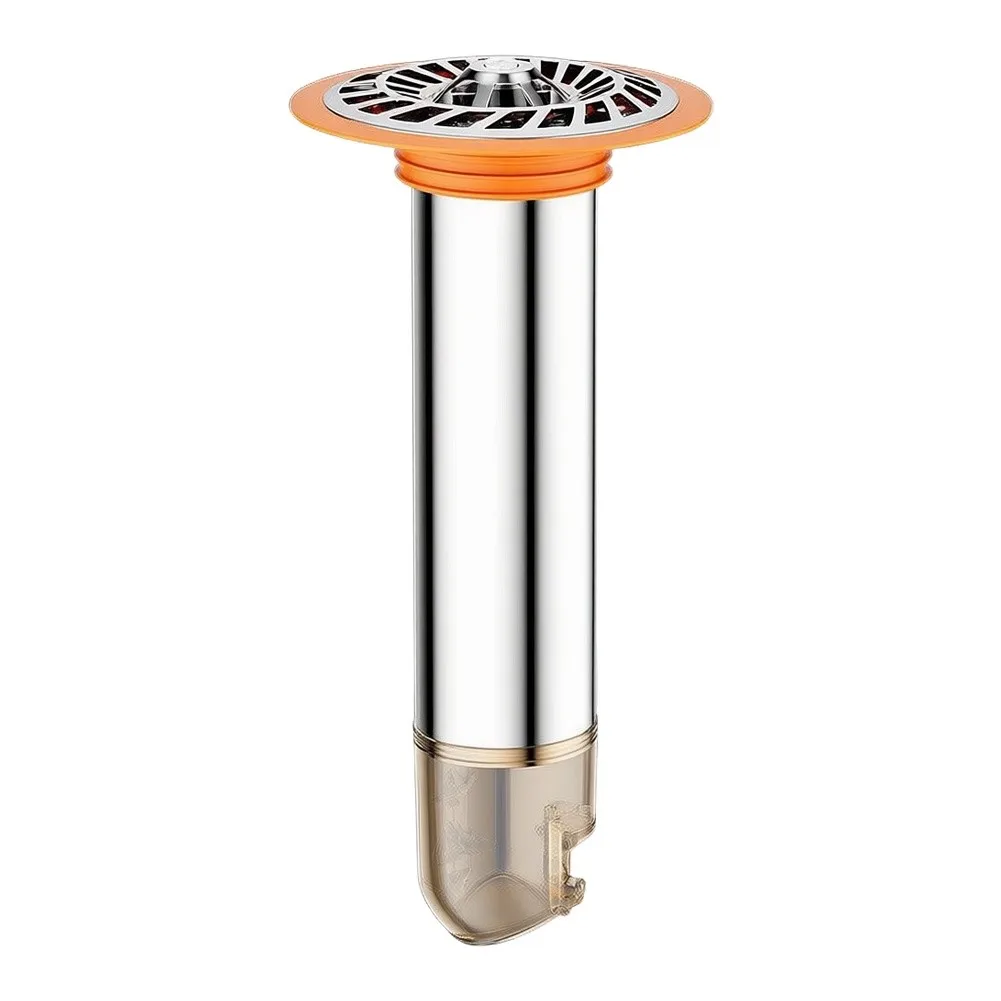 Stainless Steel Bathroom Drain Stopper Floor Cover with Effective Water Seal and Debris Filtering 11x7.3x3.2 mm