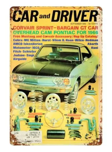 best wall decor 1965 Car Driver autos Corvair Sprint GT metal tin sign