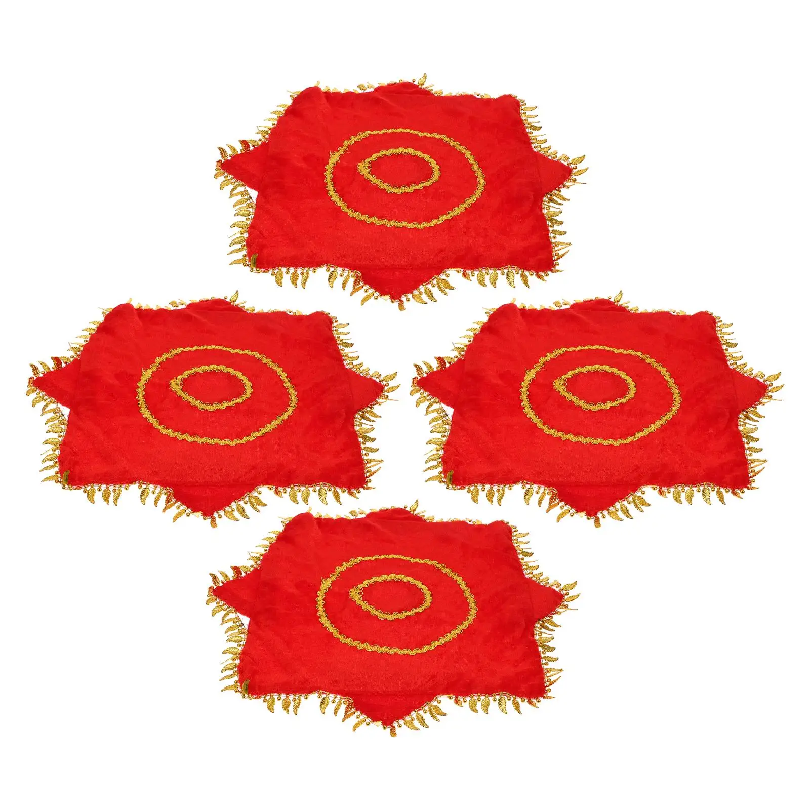 

4 Pcs Red Funny Handkerchief Props Lightweight Portable Dance Towel Rotating Performance Stage Party Favor Scarf