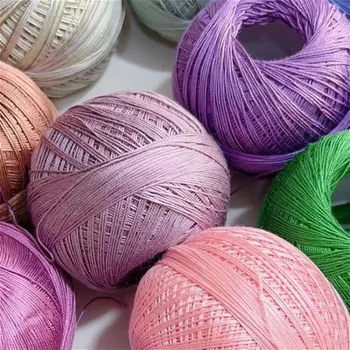 1PC Premium Mercerized Silk Lace Yarn Bundle-Soft, Durable, Vibrant Colors for DIY Knit &…