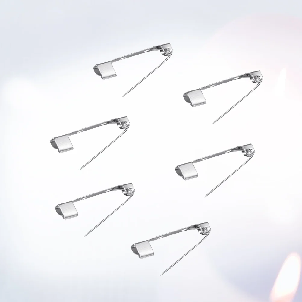 

50pcs 2cm Silver Brooch Pin Back Clasp Brooch Bar Safety for Craft Jewelry DIY Making safety pin alloy pin