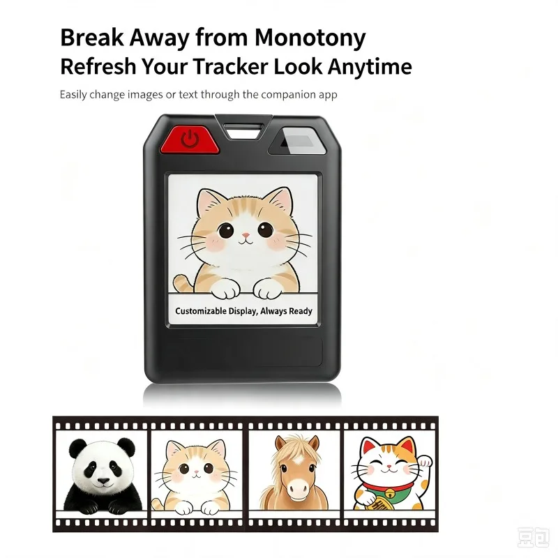 Portable E-ink Color Screen Tracker Compatible with Apple & Google Dual System Pet Tracker Wallet Keychain Anti-Loss Device