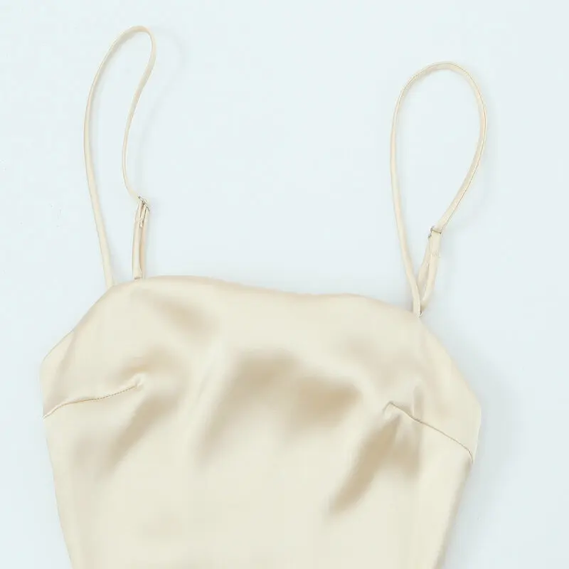 Sommer 2025, Damen-Wickelkleid aus neuer Faion-Seidensatin mit Gürtel, Dr. Svel-Kleid, vielseitiges trägerloses Dr. Sli-Design