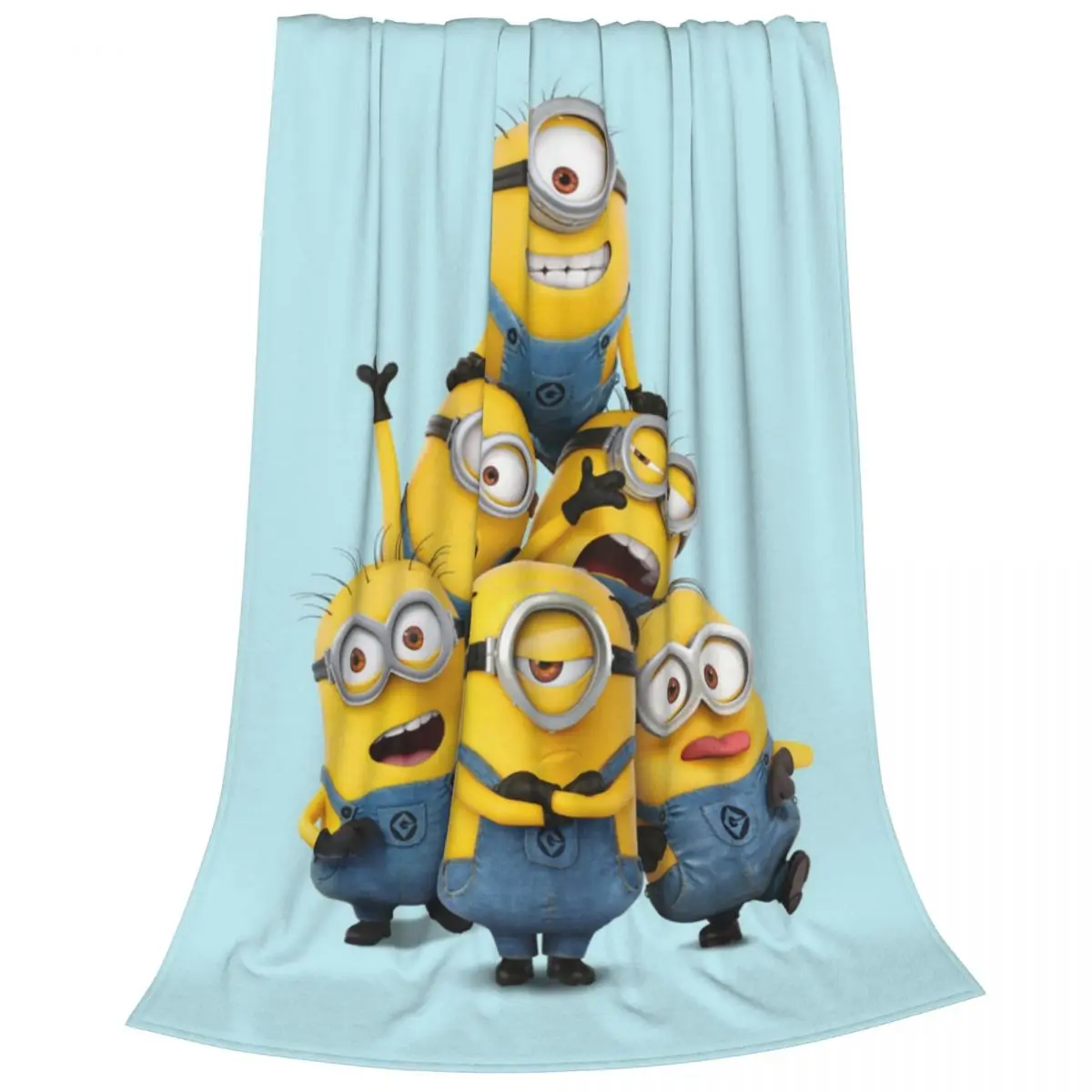 M-Minions Blanket Flange Textile Decor Portable Super Soft Throw Blankets for Home Office Plush Thin Quilt