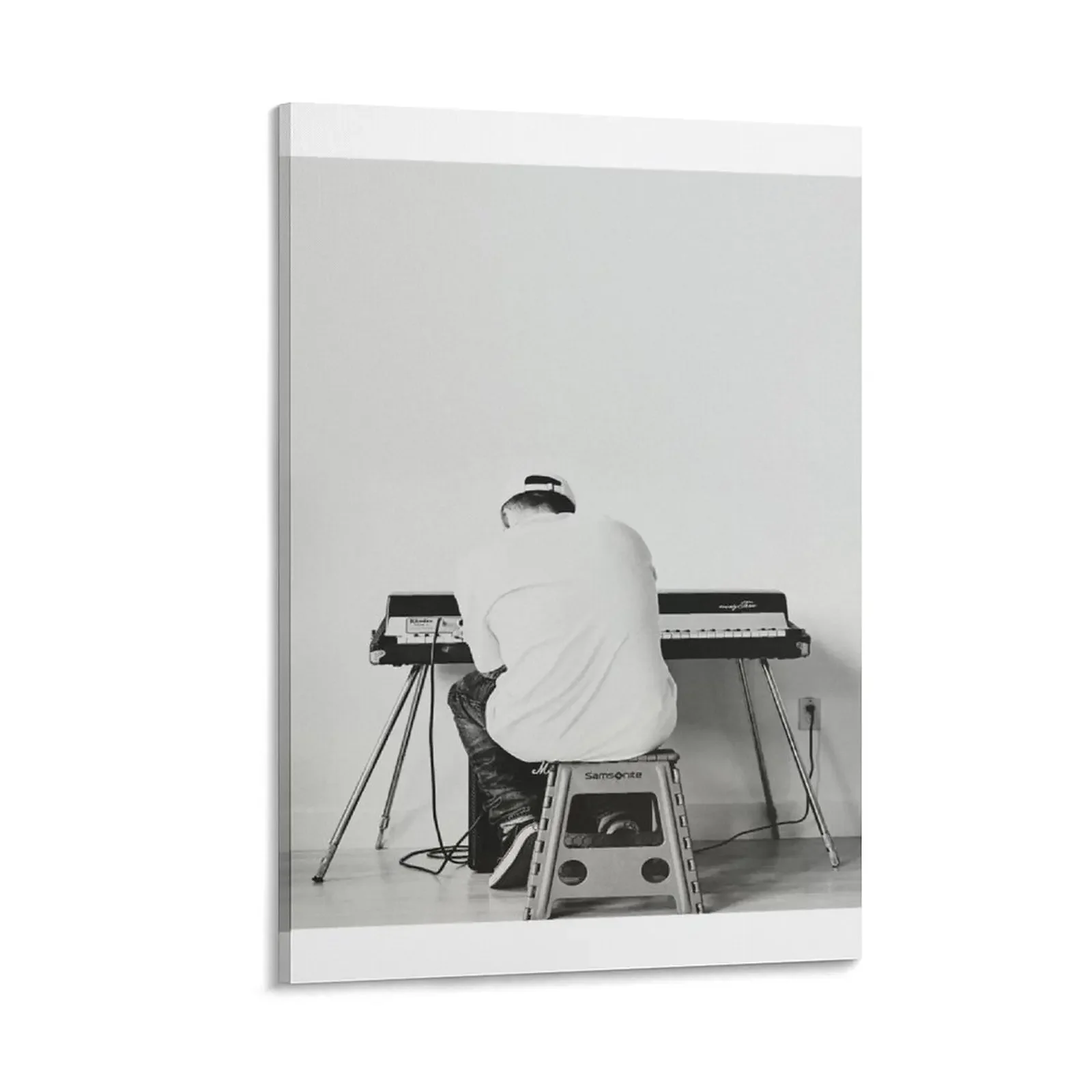 

Black And White Mac Playing Piano Poster Canvas Painting Wall decoration poster Wall posters home decors accessories