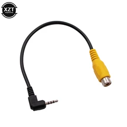 Nawigacja samochodowa GPS przewód konwertera Mini kabel wideo AV 2.5mm złącze Stereo wtyczkę męską do żeński Adapter kablowy RCA