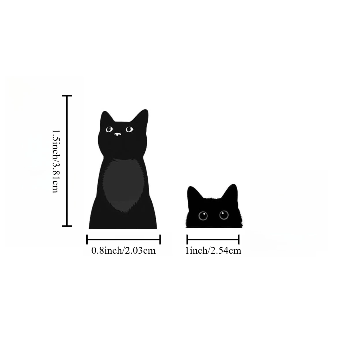 4PCS/SET Sweet Black Cat Silhouette Sticker Pack, Cute Cat Decals for Backpacks, Bicycles, Desktops & Creative Projects