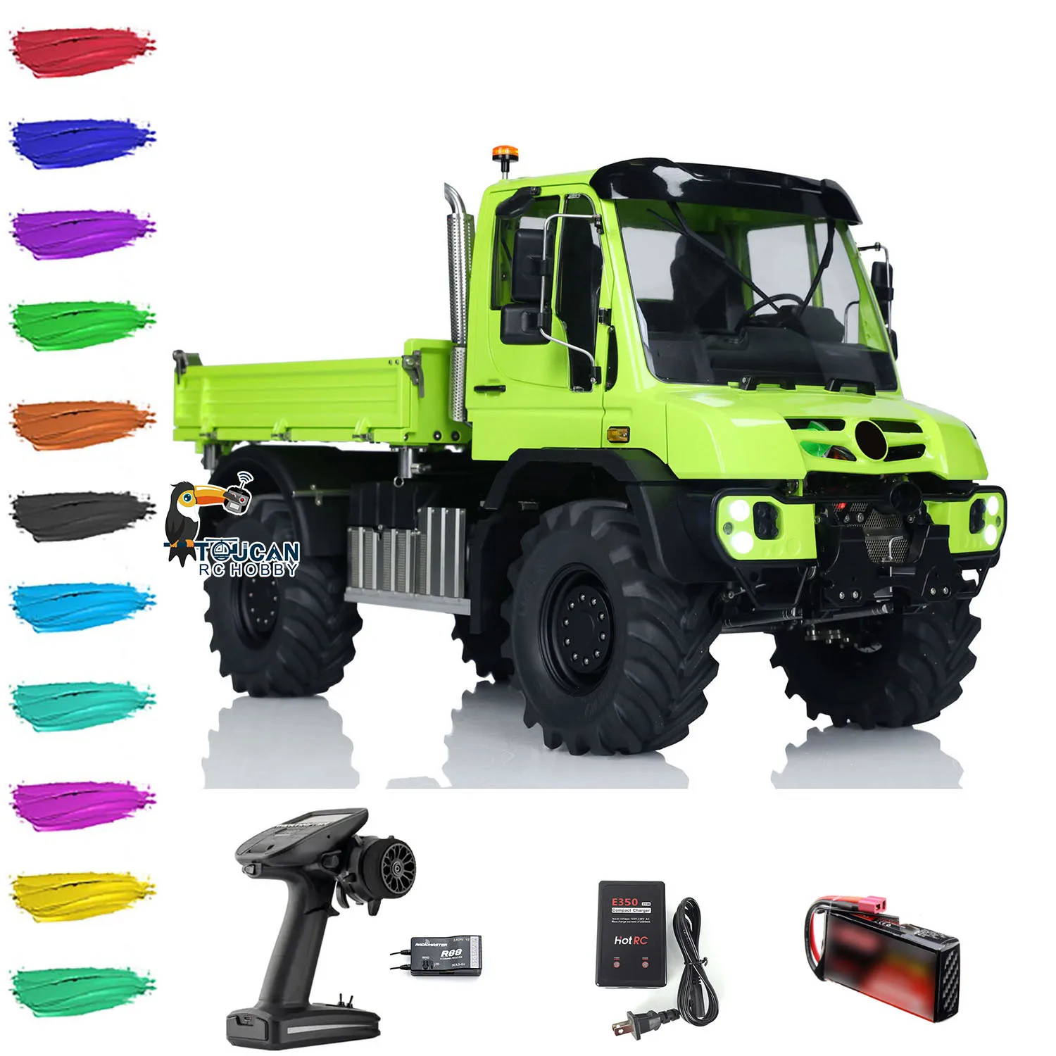 Toys U535 1/14 RC Rock Crawler Car 4X4 Radio Control Off-road DIY Painted Finished Vehicle 3-Speed Light Sound  Model  for Boys