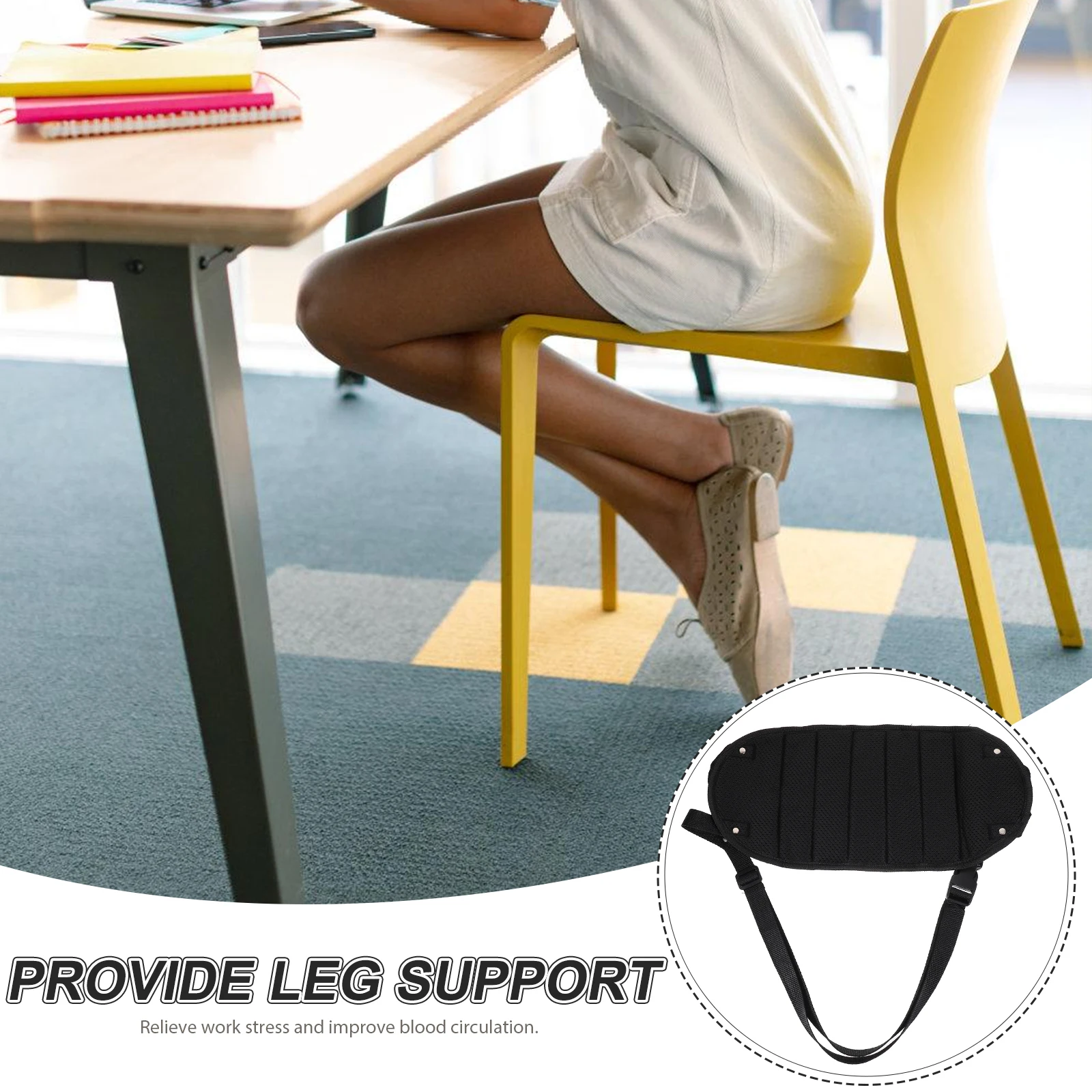 

Portable Foot Sling Hammock Lightweight for Long Distance Travel Foldable Office Use Travel Hanmmock Leg Support Outdoor