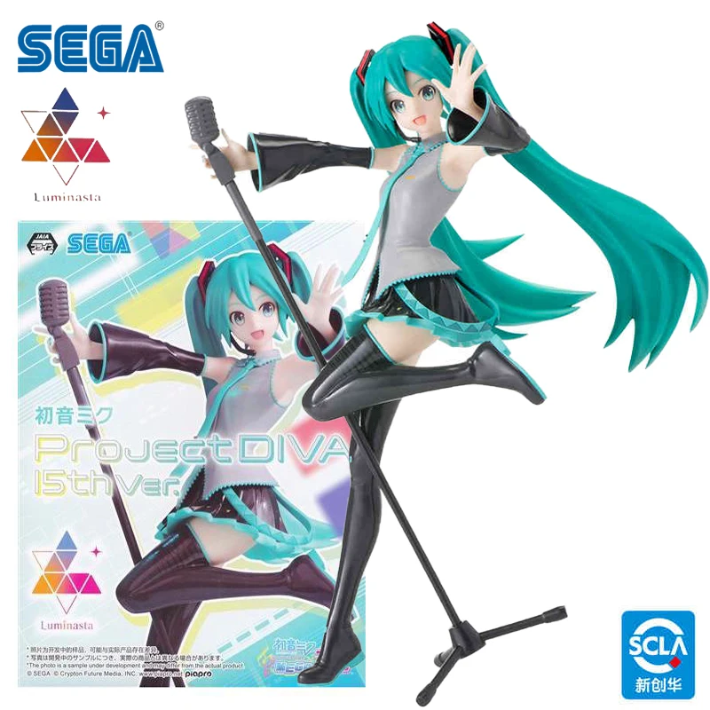 original-veritable-sega-hatsune-miku-projet-diva-mega39's-projet-diva-15th-ver-modele-mignon-figurines-d'anime-jouets-a-collectionner-cadeau