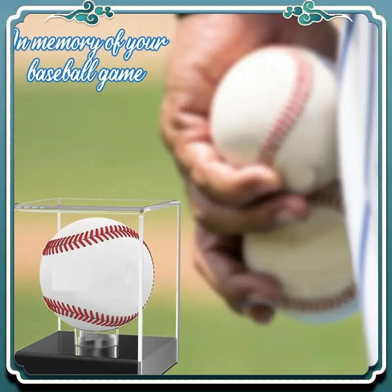A65G-Baseball Display Case,Acrylic UV Protected Acrylic Baseball Display Square For Autographed Baseball,Memorabilia Baseball Du