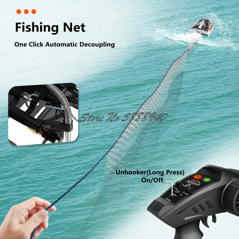 70KM/H Brushless Smart Alarm High Speed RC Speedboat 200M Neting Unhook Capsized Reset Waterproof Racing Radio Control Boat Toy