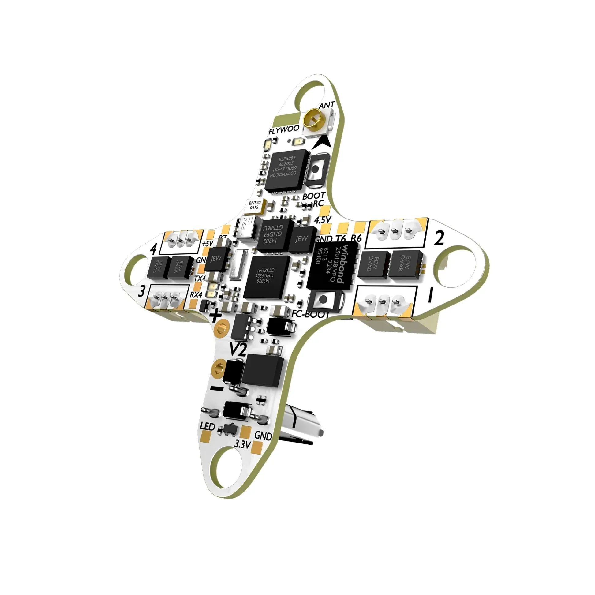 All in One Flywoo GOKU F405 HD 1S 5A AIO V2 FC Pre-welded JST1.25 Flight Control for Ultra-miniature 1S HD Car