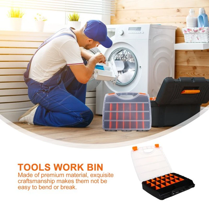 Multi-box Toolbox Portable Piece Tool Storage Box Container Parts Screw Plastic Storage Case For Garage Tool Box Organizer Box