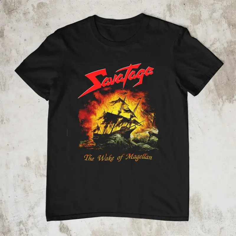 rARE Savatage The Wake of Magellan Album Men Black All Sizes T shirt NI035