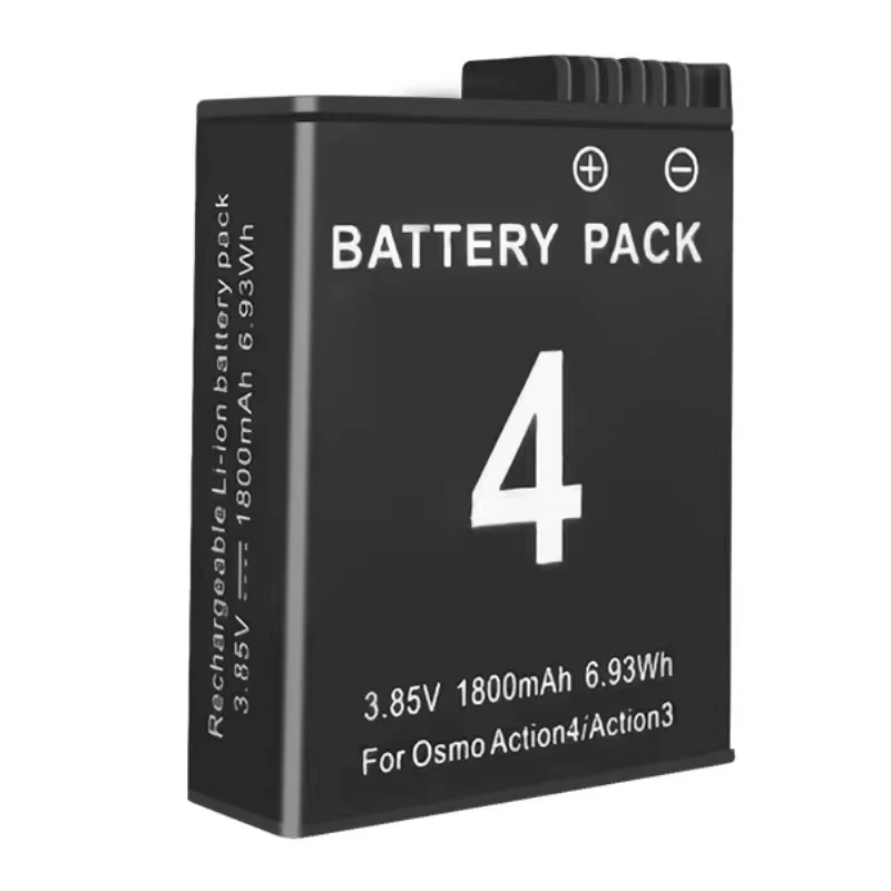 10pcs 1800mAh battery For DJI Action 4/Action 3 Replacement Battery for DJI Osmo Action 4/3 Camera Battery Accessories