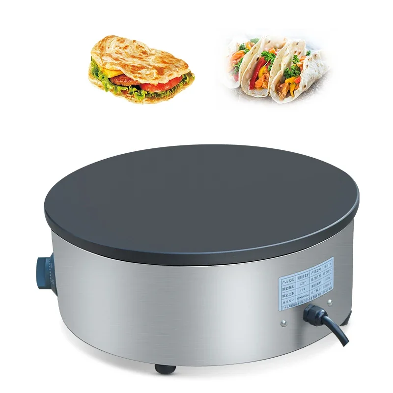 Commercial Crepe Pancake Machine Electric Hot Plate Crepe Cake Maker For Sale images - 6