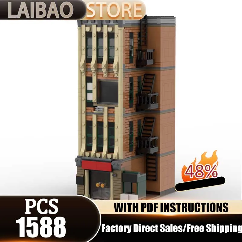 Blockbuster Movie Moc Building Blocks Movie Street View Architecture Model Technology Bricks DIY Assembly Street View Toys Gifts