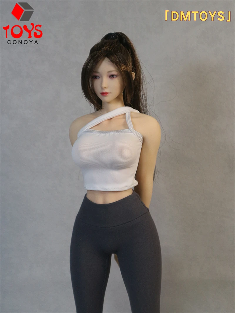 DMTOYS DF073 1/6 مقياس مائل الكتف ضيق قصير الحمالة سترة نموذج صالح 12 "أنثى الجندي عمل الشكل دمى الجسم