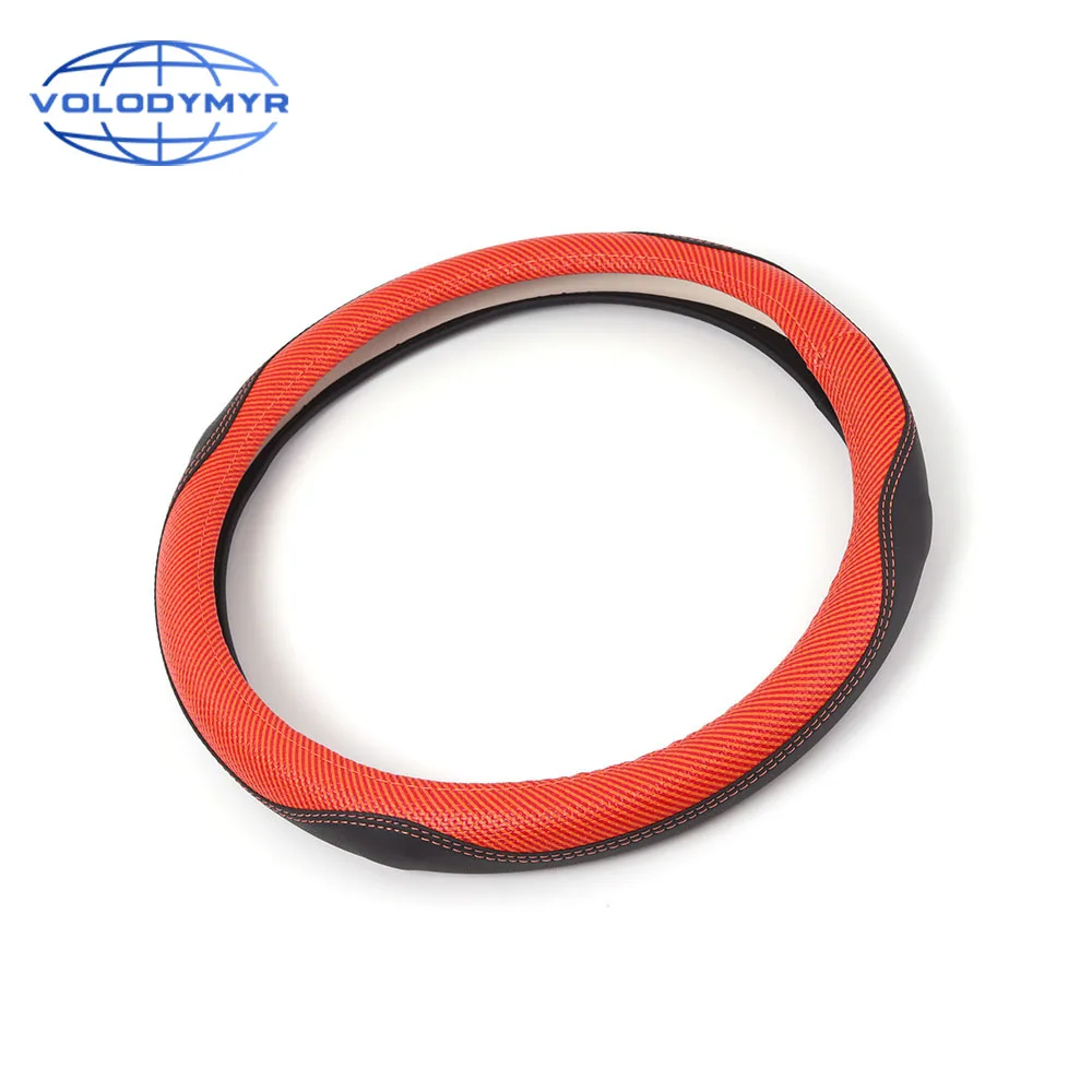 Volodymyr Car Steering Wheel Cover Auto Steering Wheel Cover Universal Skidproof Anti Slip Embossing Leather Car Styling