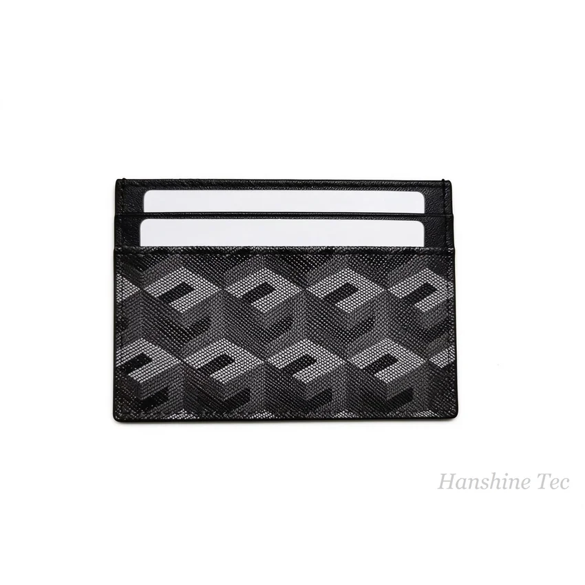 New Trendy 3D Pattern Genuine Leather Card Holder, Multi-functional Small Size Card Protector Coin Purse for Men Women