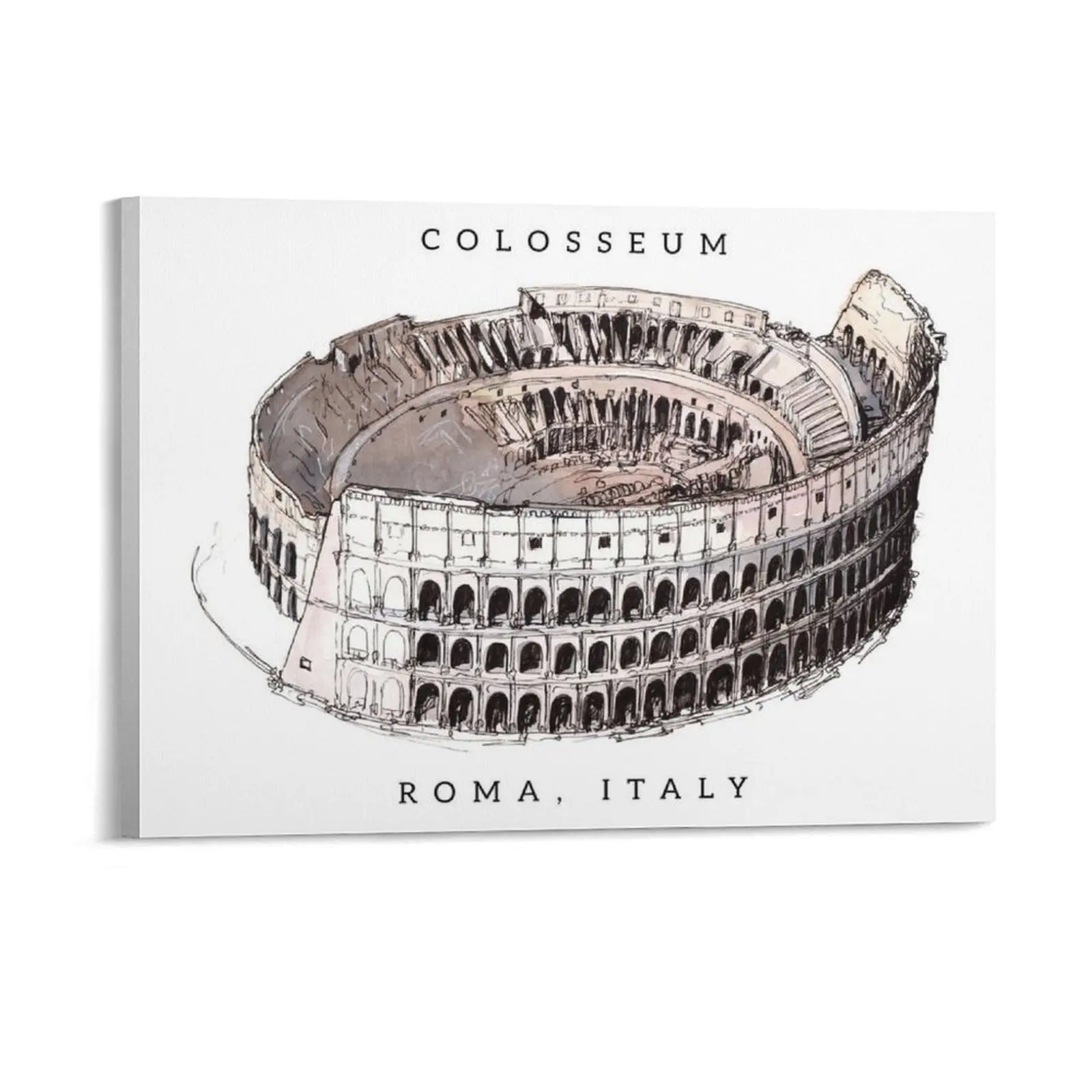 Colosseum Roma Italy Canvas Painting Poster Party Plates Personalized Wall Decor Cave Retro Framed Wall Paintings