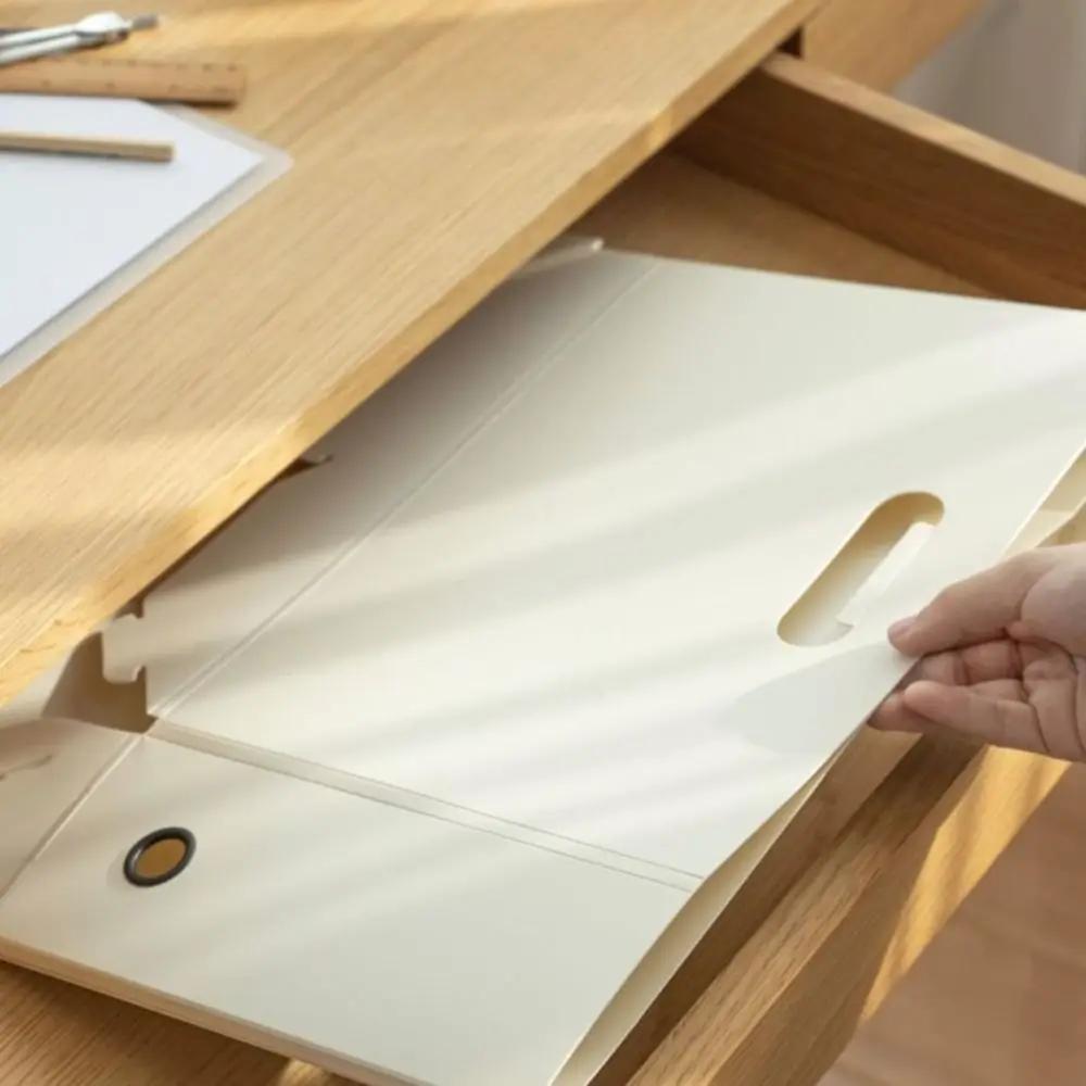 Office Supplies Paper Organizer Folding Desktop Organizer A4 File Organizer Box Classification Folder Document Storage Box