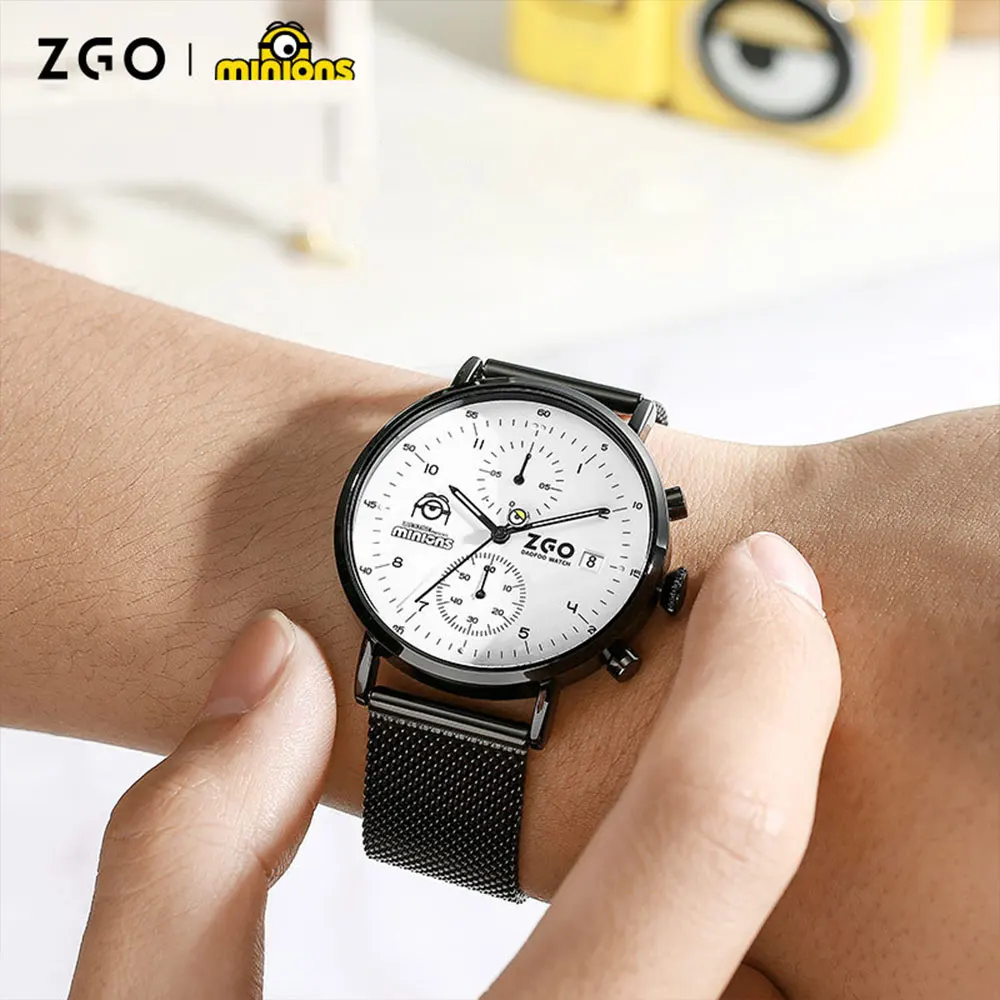 Minions Joint Watch Cartoon Cute Sports Waterproof Multi-function Electronic Watch Alarm Clock Students Girls Boys Children Gift