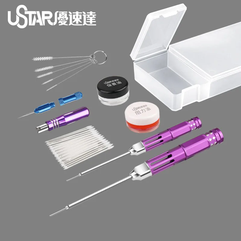 Ustar UA90094 Airbrush Spray Pen Cleaning And Maintenance Tool Kit Scale Tank Model Kit Anime SciFi DIY Doll Coloring Paint Tool