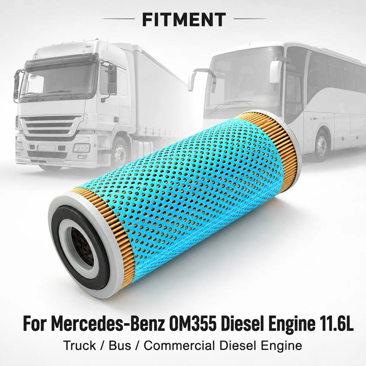 0011845625 3551800109 3551800009 HU12140x Oil Filter for Mercedes-Benz Actros Axor Atego Truck OM457 OM501 Engine Accessories