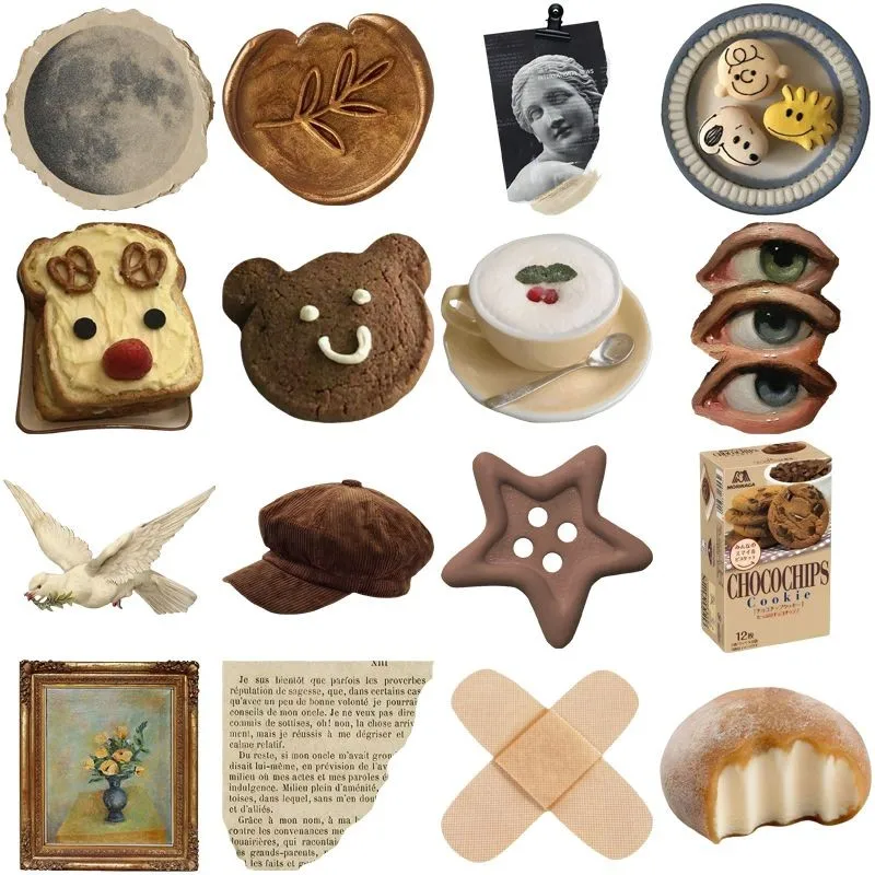 60 عبوة من ملصقات توست الزبدة الكرتونية - شارات رائعة يمكنك صنعها بنفسك لأجهزة iPad وحافظة الهاتف وديكور مجلة مقاوم للماء (متجر Anime Worlds)