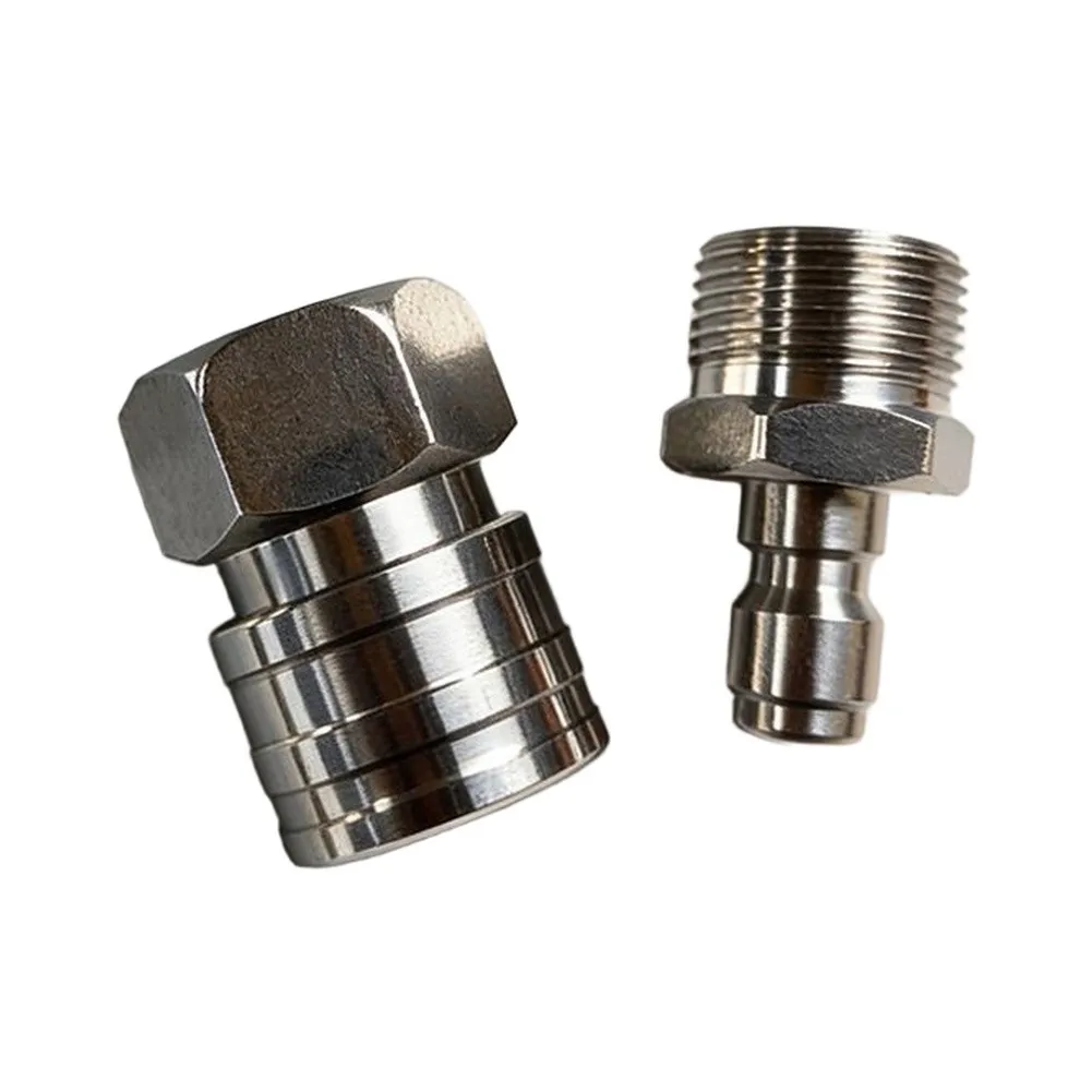 Stainless Steel M22 Water Outlet Quick Connect for Car Wash Systems Built to Handle Continuous Exposure to Water and Detergents