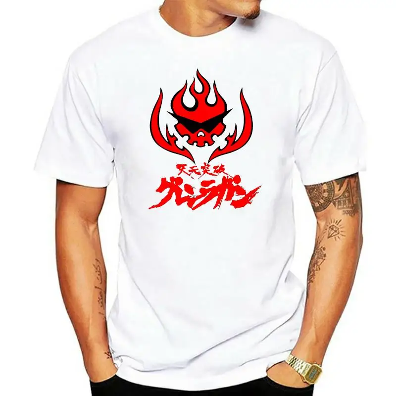 Short Sleeve Tee O Neck Printing Clothing T-Shirts Mens Gurren Lagann Chiffon Forget the Risk Row Row Fight the Power Tops