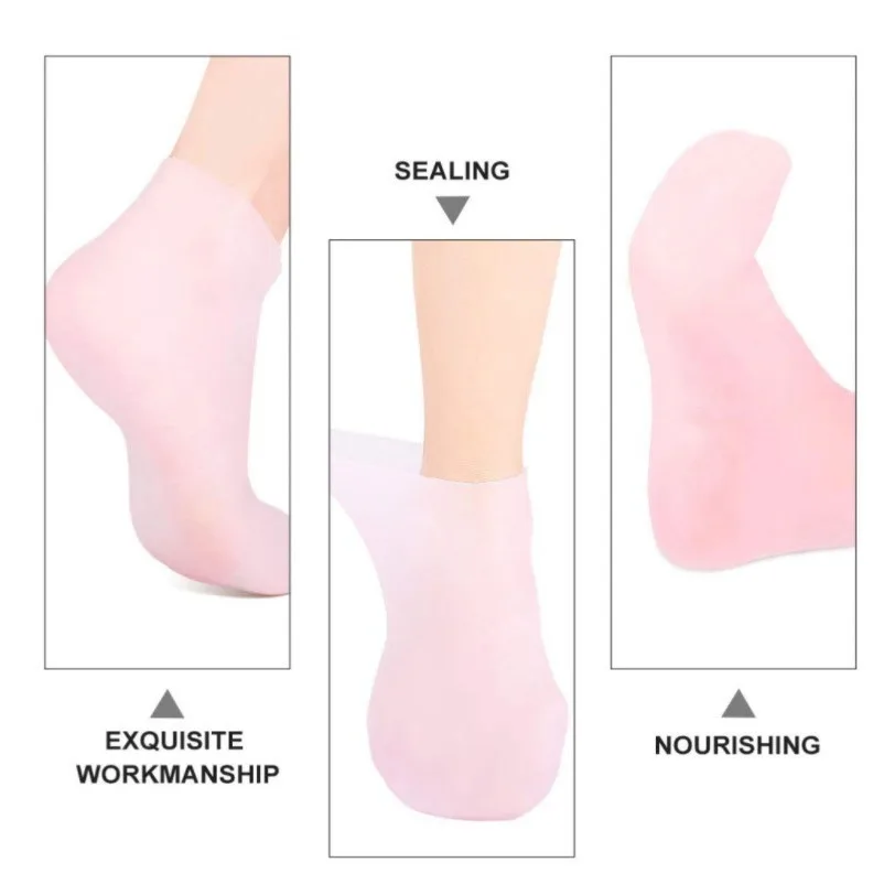 Silicone Moisturizing Socks Exfoliating Gel Heel Socks Callus Cracked Dead Skin Remove Protector Pain Relief Foot Care