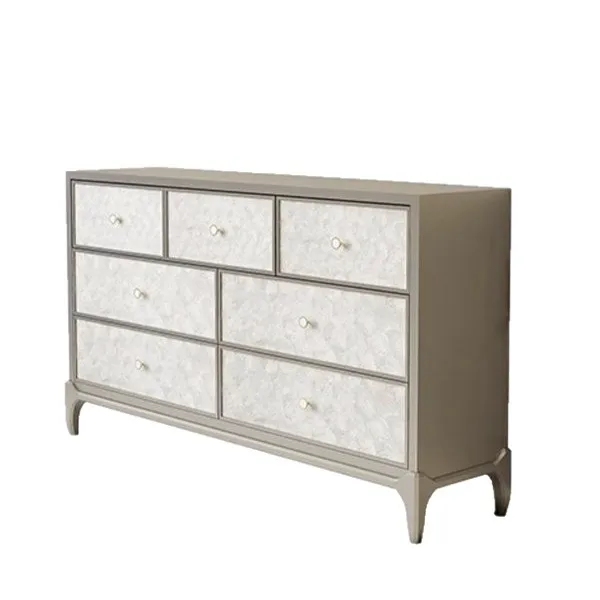 

LMM American light luxury shell dining side cabinet modern simple living room seven chest cabinet