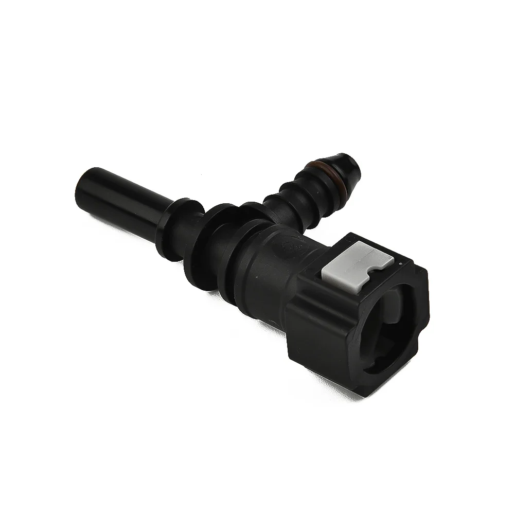 High Quality New Tightness Convenient Release Connector 7.89mm Black Car Female Fuel Line Nylon Quick Tee Fitting NEW