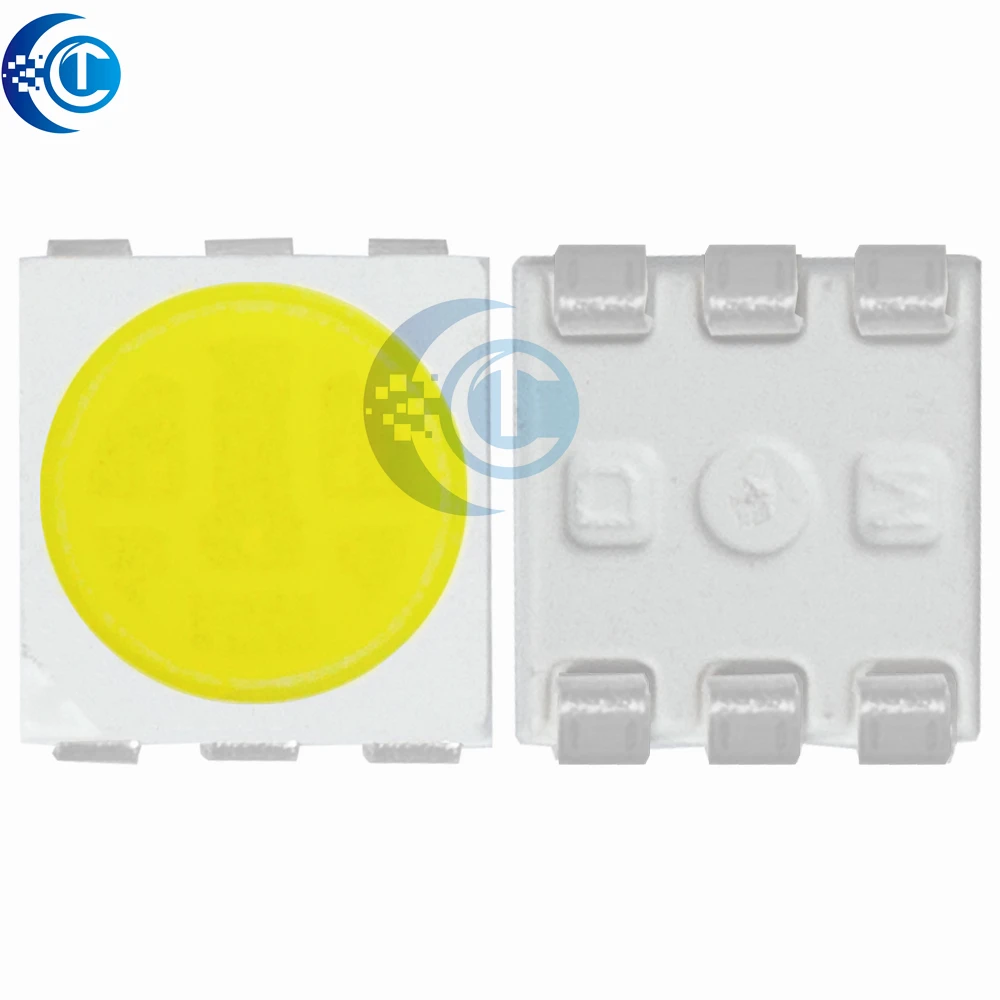 高輝度 5050 SMD LED ダイオード (50 個/100 個): 18lm、6500K 白色光 – クールホワイト照明