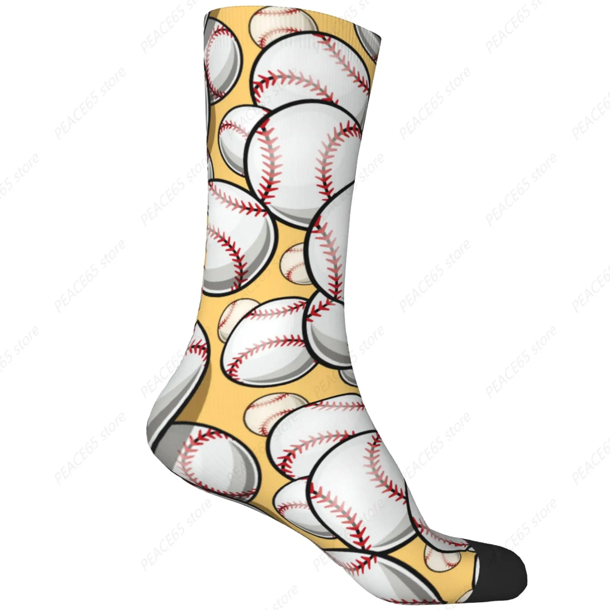 Baseball Softball Cool Socks for Men Women Funny Novelty Crew Socks