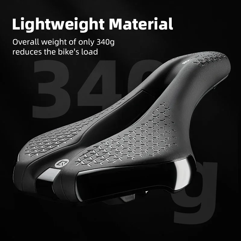 ROCKBROS Mountain Road Bike Saddle Breathable Shockproof Cycling Seat PU Non-Slip Leather Racing Speed Bicycle Accessories