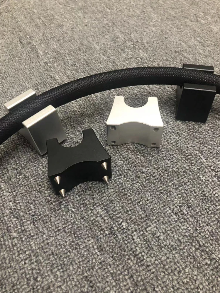 HiFi Cable Tray Stand Spike support Frame Pad di trascinamento in alluminio puro ammortizzatore multifunzione piedini per cavi dell'altoparlante di alimentazione