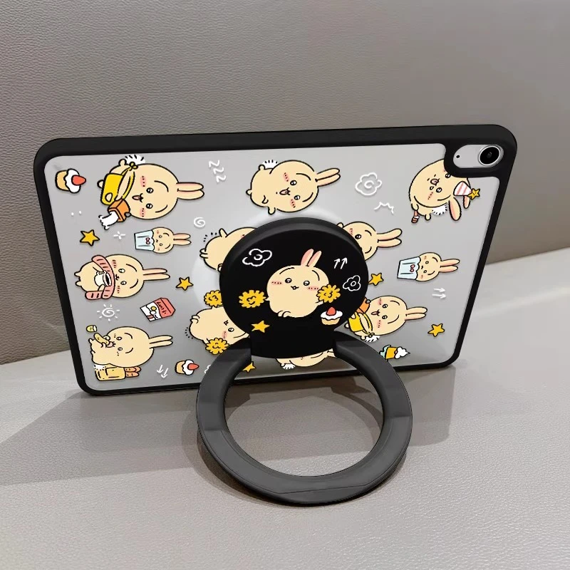 

Чехол Chiikawa для iPad Air7 A16 11th 11in, чехол для планшета Air5 10,9 дюйма, 10, 9th 10,2 дюйма, акриловый чехол Mini7, чехол с вращающейся подставкой