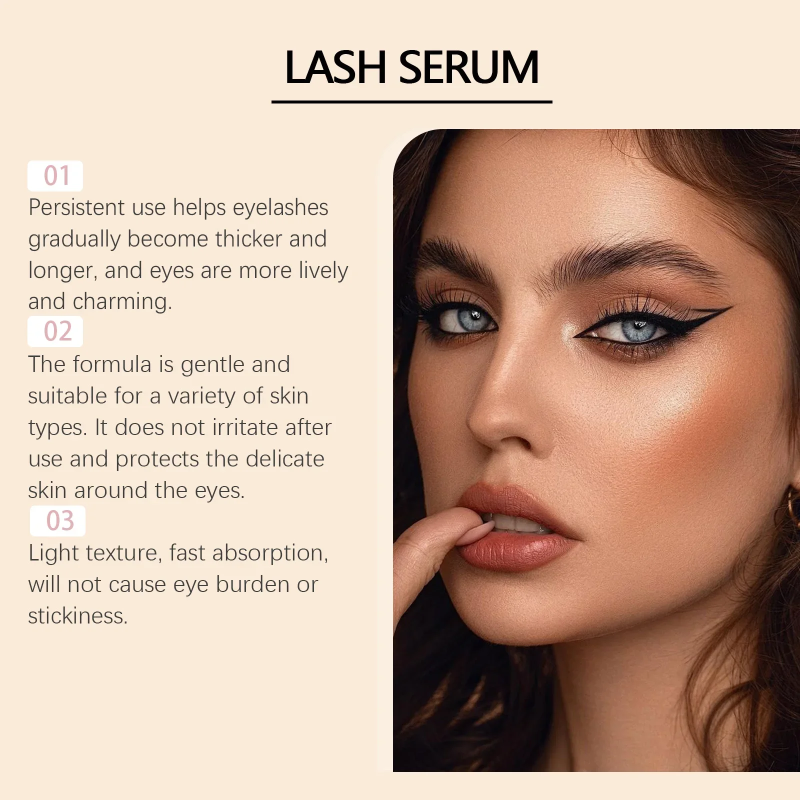 Lash Enhancing Serum Natural Looking Lift and Definition Smudge Proof Flex Hold Formula Clump Free มาสคาร่ารายวัน