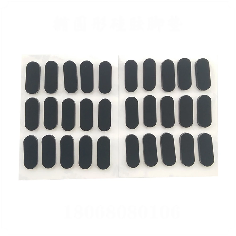 10Pcs Self Adhesive Anti-slip Oval Rubber Mat Width 3~5mm Thickness 1.5mm Furniture Cabinet Equipment Feet Pad Floor Protectors